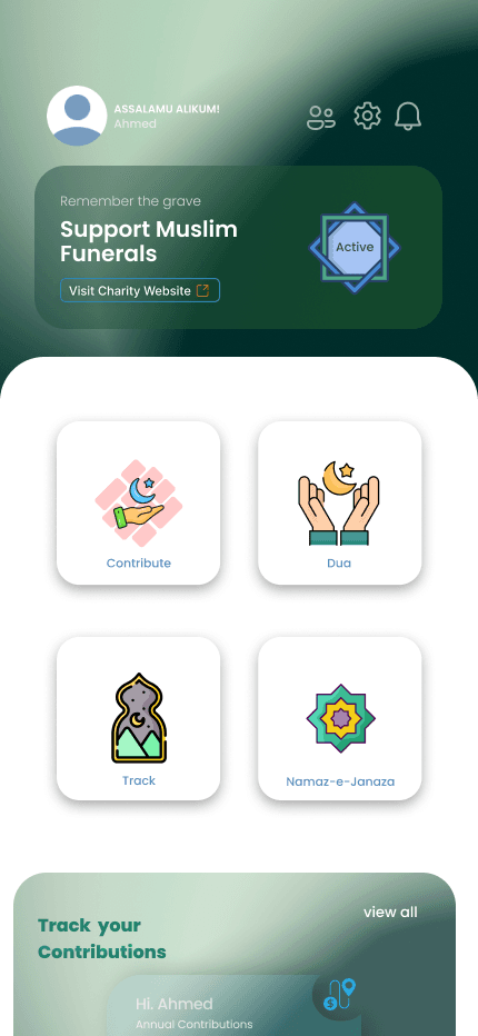 Home — contribute, dua, track and Namaz-e-Janaza
